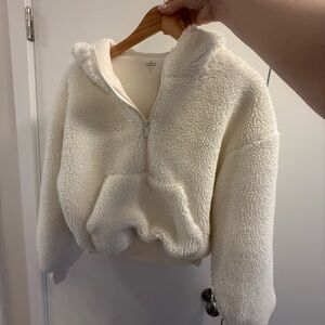 ALO white Sherpa jacket